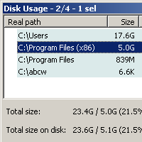 Disk Usage Dialog
